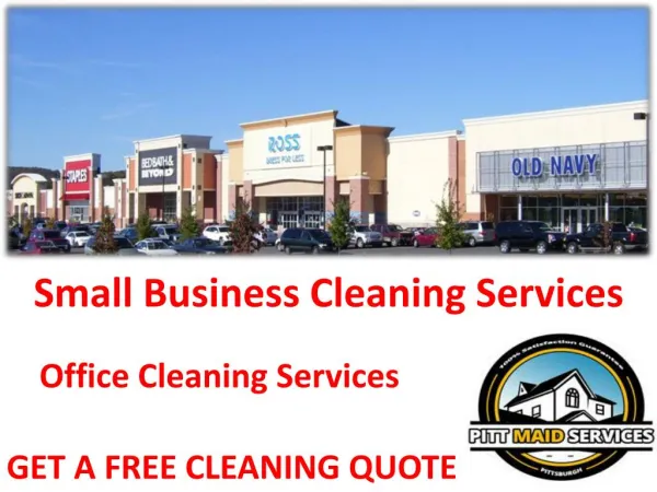 Small Business Cleaning Services In Pittsburgh PA