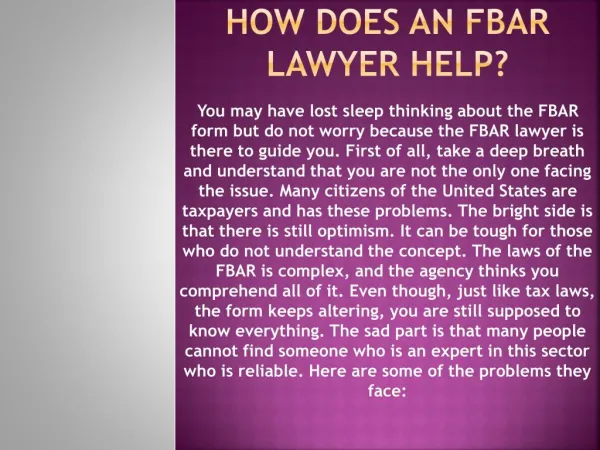 Gordon Law Group | FBAR Lawyer Provides The IRS Protection