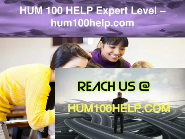 HUM 100 HELP Expert Level –hum100help.com