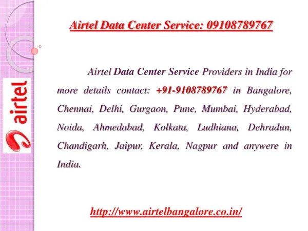 Airtel Internet Leased Line in Gadag: 9108789767