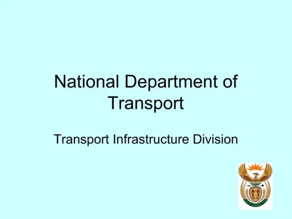 National Department of Transport