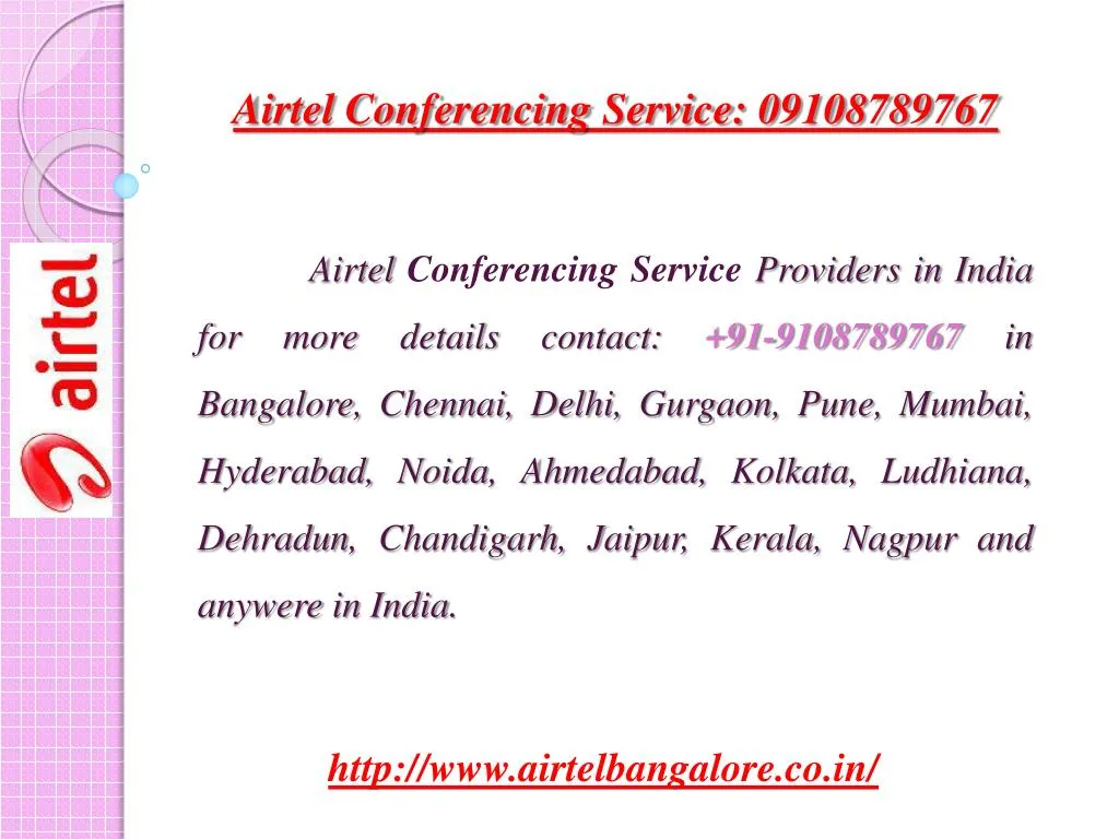 airtel conferencing service 09108789767