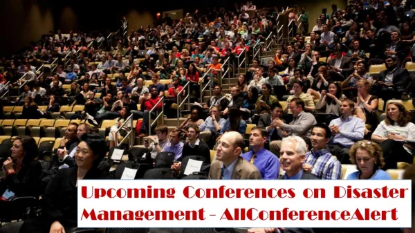 Upcoming Conferences on Disaster Management - AllConferenceAlert