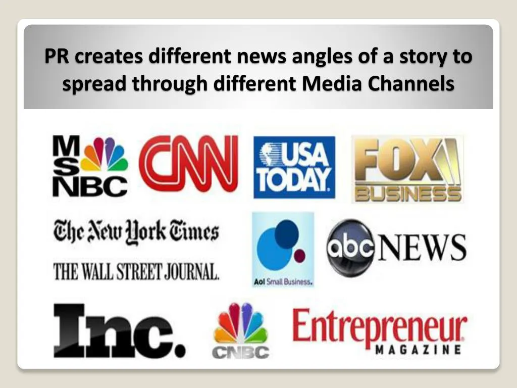 pr creates different news angles of a story to spread through different media channels