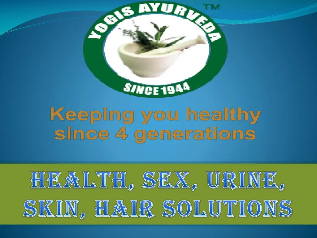 health sex urine skin hair solutions