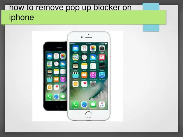 How to remove pop up blocker on iphone