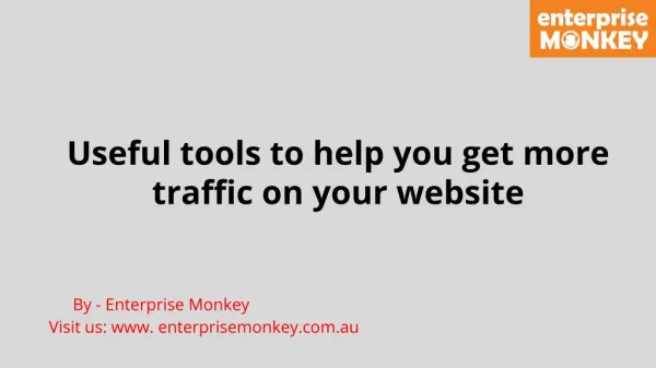 Useful tools to help you get more traffic on your website