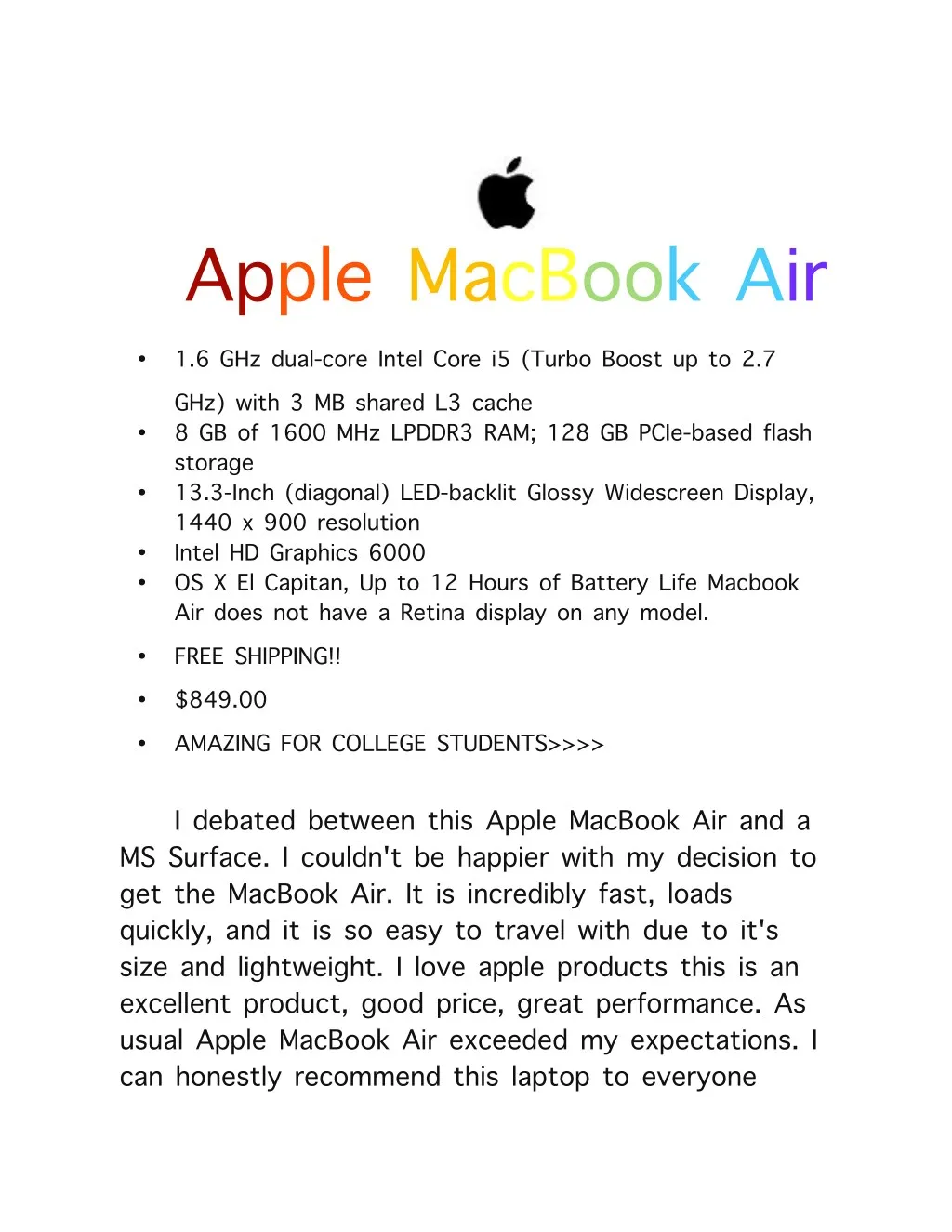 powerpoint presentation macbook air