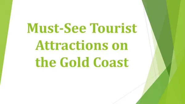Must-See Tourist Attractions on the Gold Coast