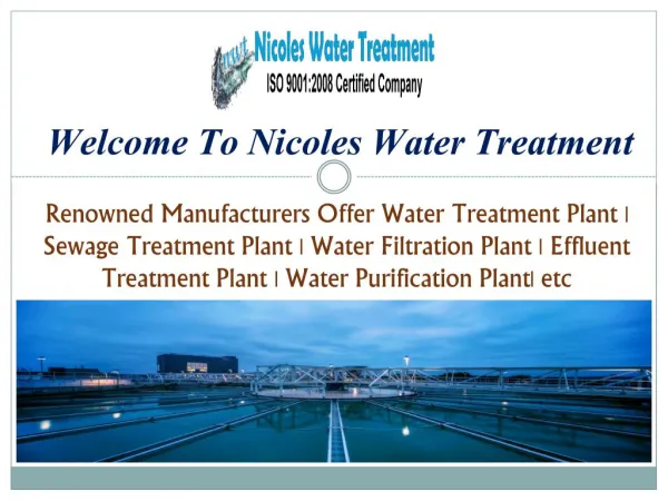 Sewage Water Treatment Plant in Delhi