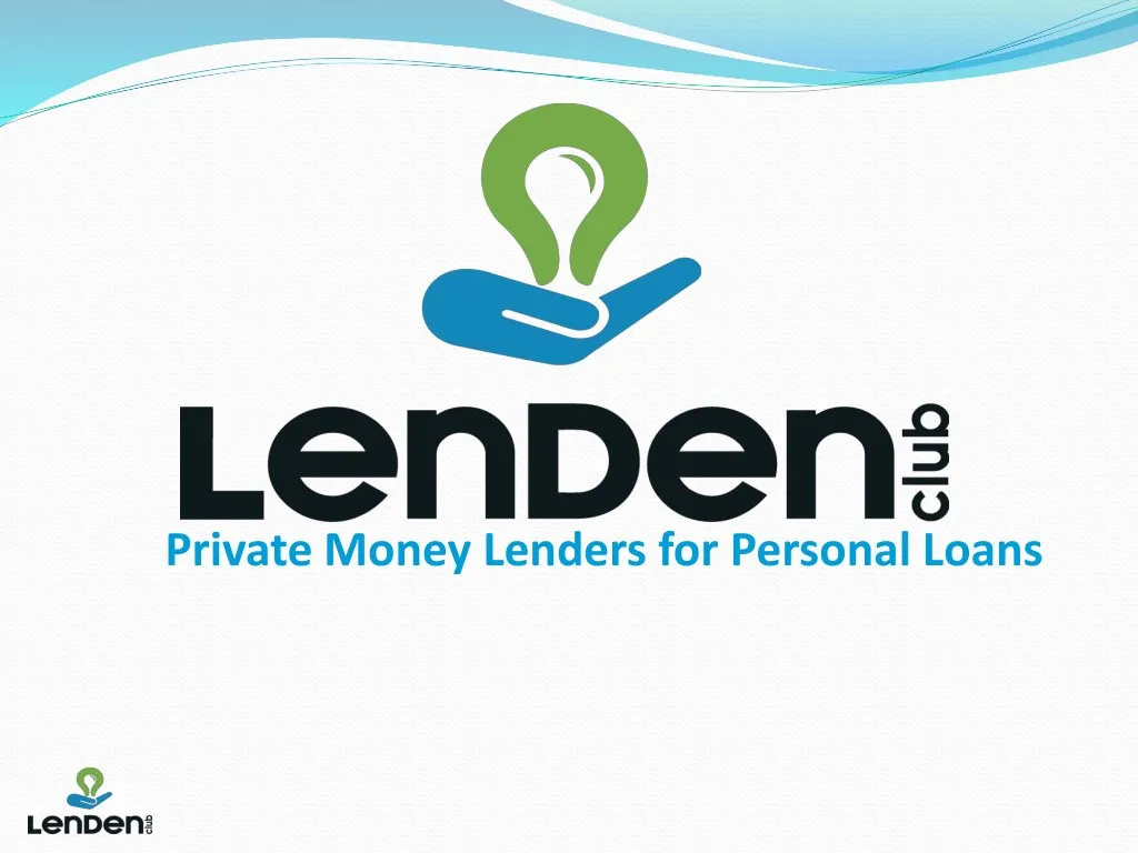 private money lenders for personal loans