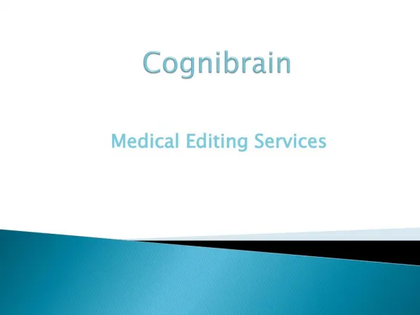 Cognibrain | Biomedical Research ; Business Consulting services for healthcare.