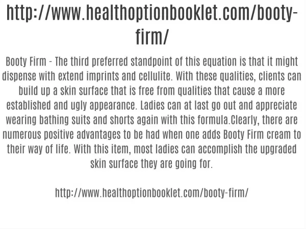 http://www.healthoptionbooklet.com/booty-firm/