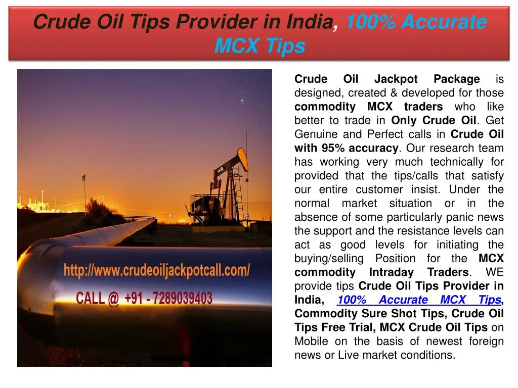 crude oil tips provider in india 100 accurate