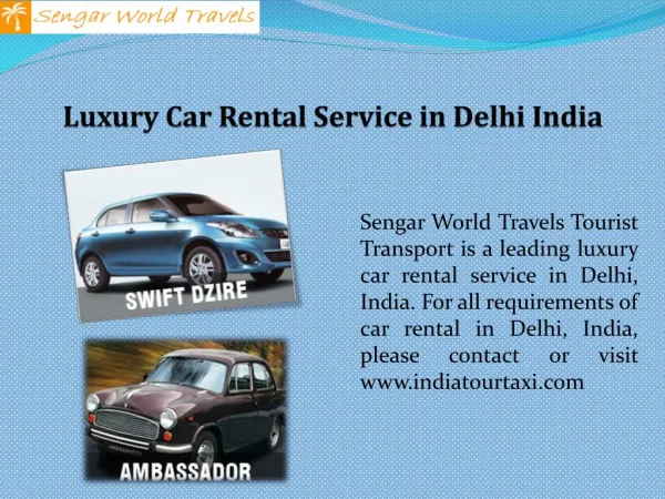 Luxury Car Rental In Delhi