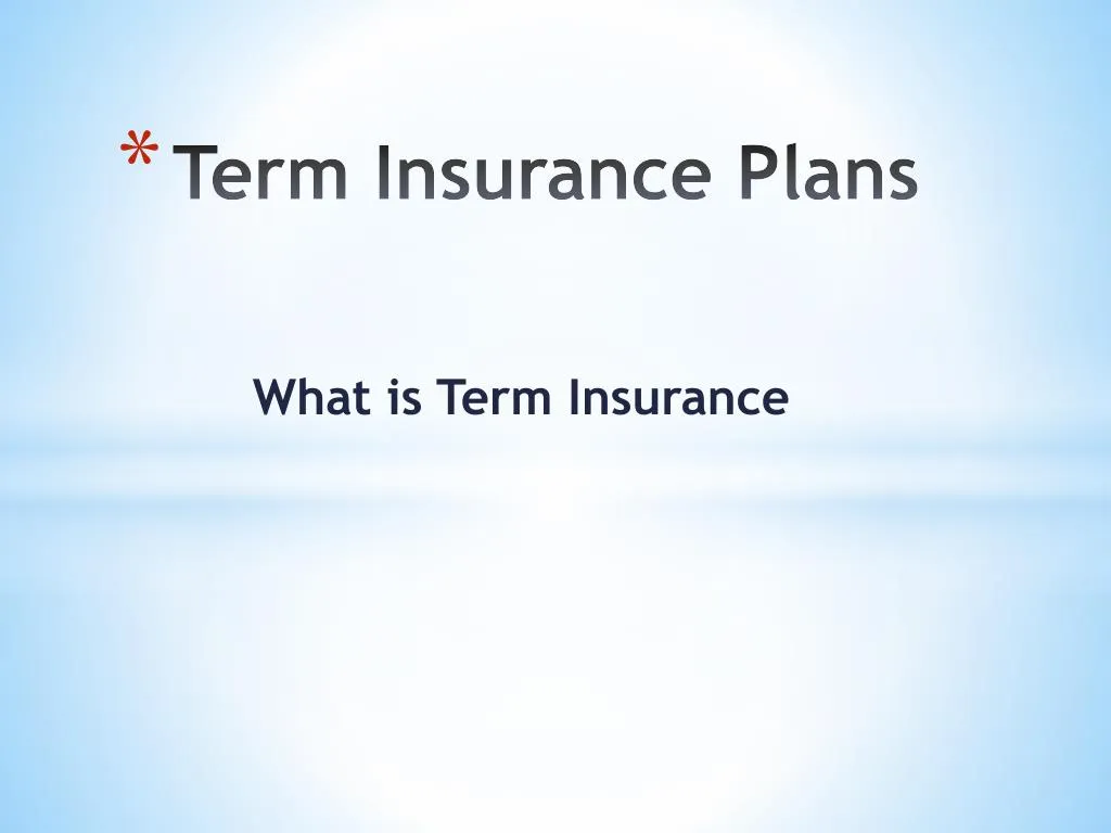 term insurance plans