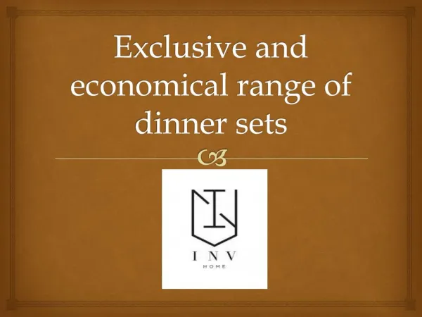 For the perfect dinnerware, think INV Home