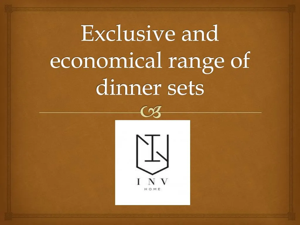 exclusive and economical range of dinner sets
