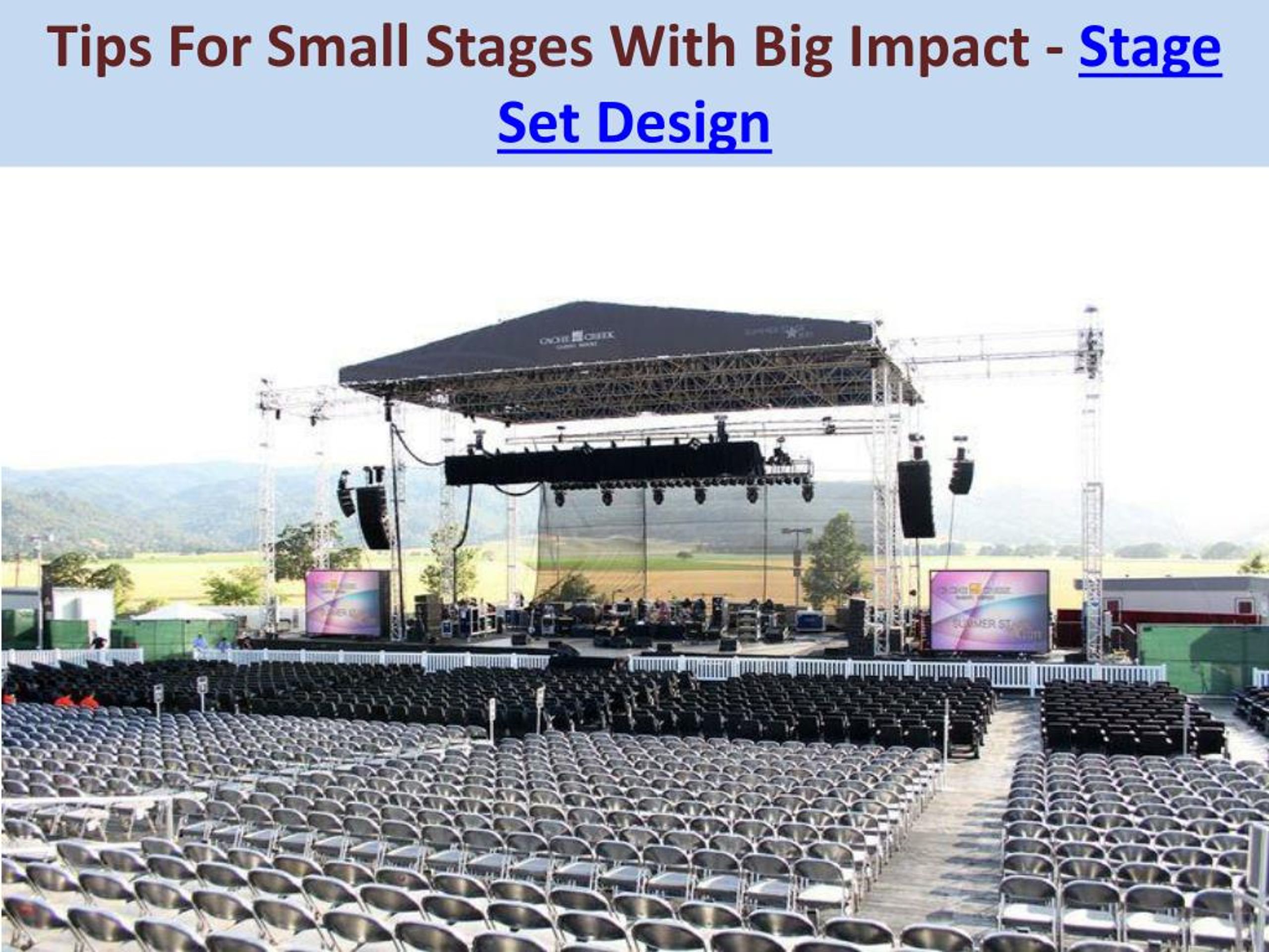 PPT - Tips For Small Stages With Big Impact - Stage Set Design ...