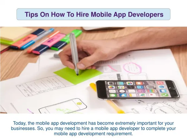 Tips On How To Hire Mobile App Developers