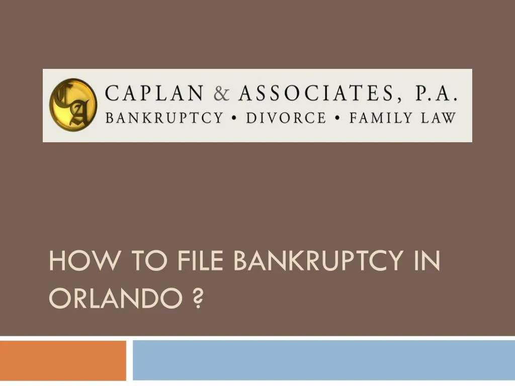 how to file bankruptcy in orlando