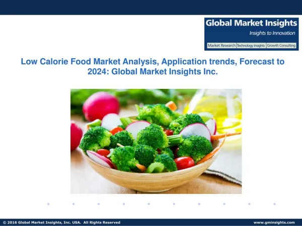 Low Calorie Food Market Share, Size, Forecast, Outlook (2017-2024)