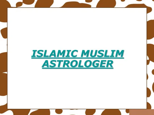 Best Islamic Muslim Astrologer