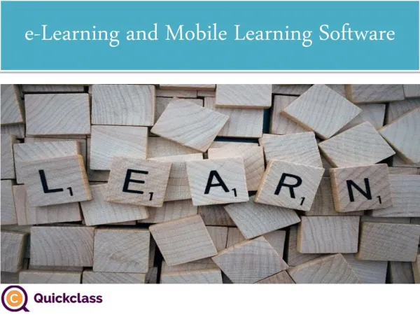 e-Learning and Mobile Learning Software