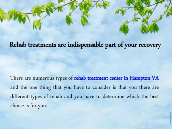 Rehab Treatment Center in Hampton VA