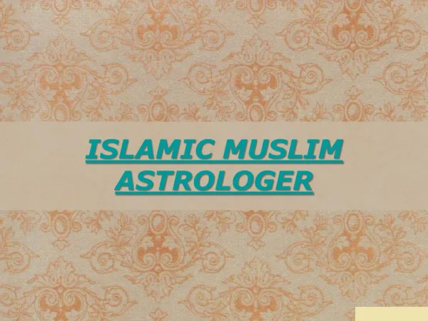 Top Islamic Muslim Astrologer