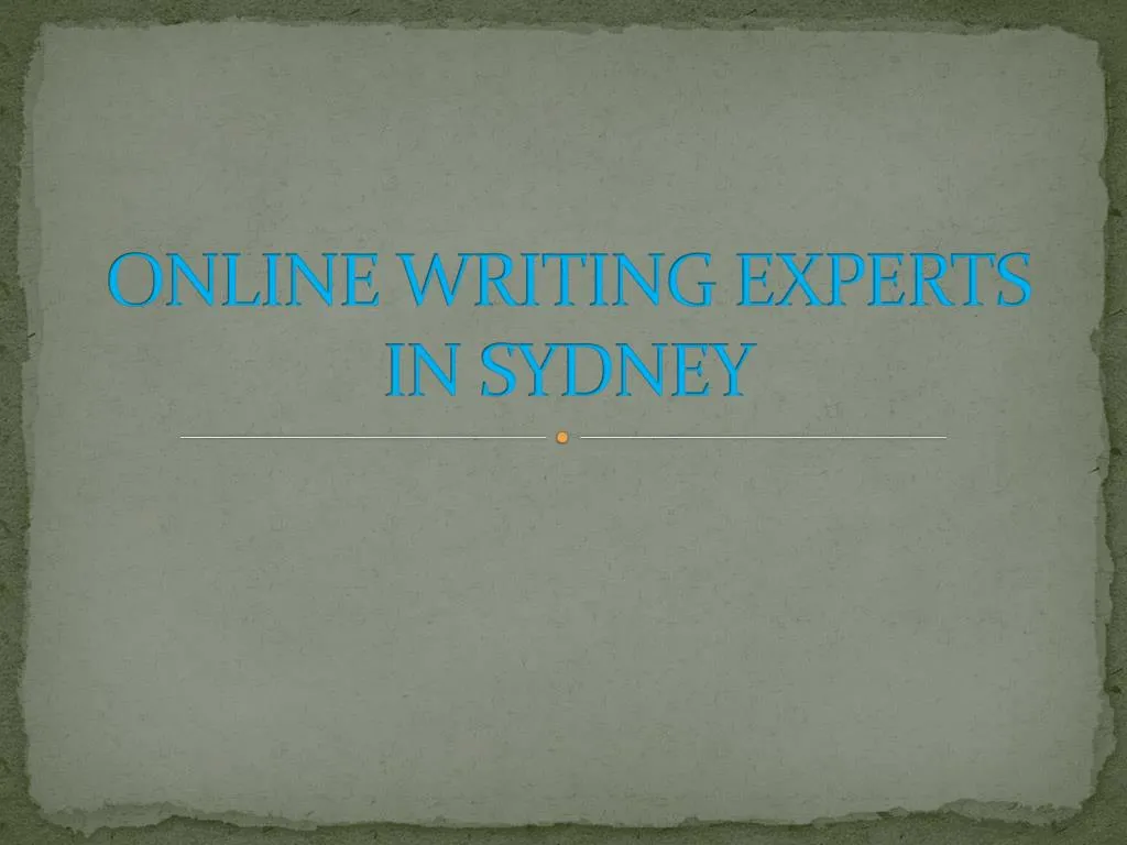 online writing experts in sydney