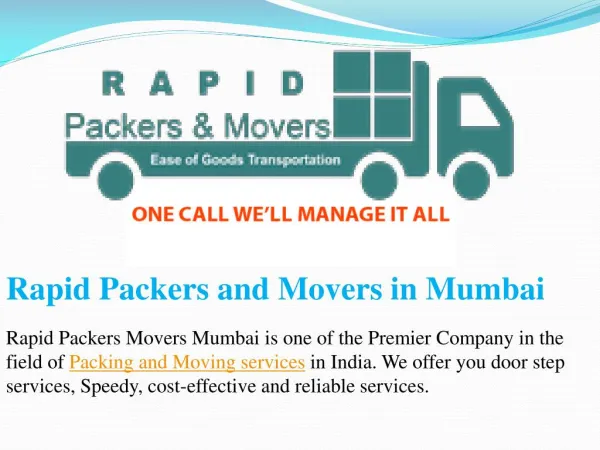 Packers Movers Mumbai