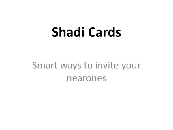 Shadhi Cards