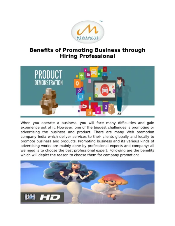 Benefits of Promoting Business through Hiring Professional