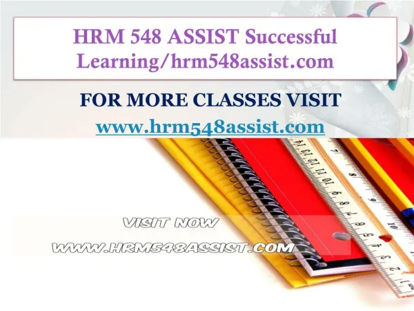 HRM 548 ASSIST Successful Learning/hrm548assist.com