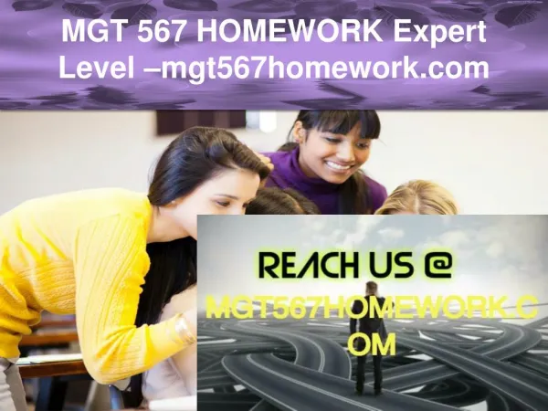 MGT 567 HOMEWORK Expert Level –mgt567homework.com