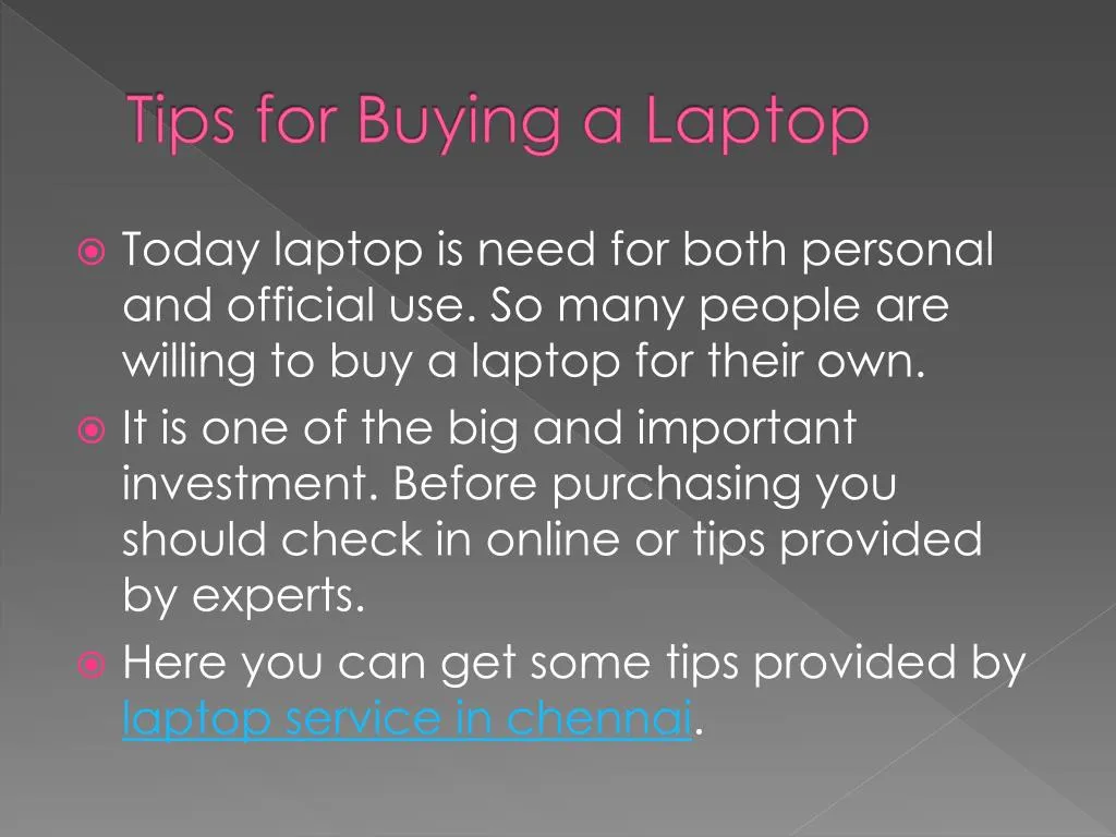 tips for buying a laptop