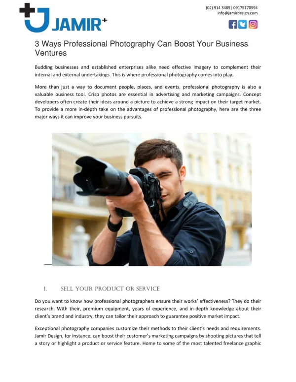 3 Ways Professional Photography Can Boost Your Business Ventures