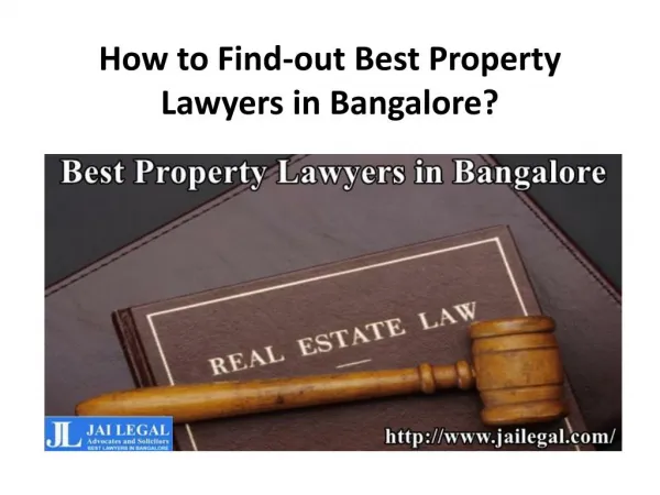 Best Property Lawyers Bangalore