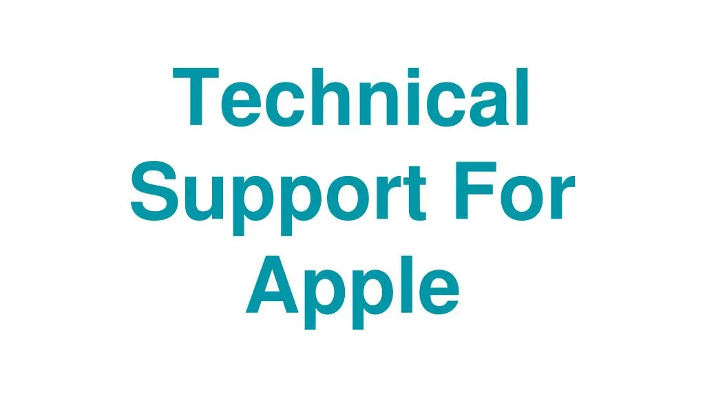 technical support for apple