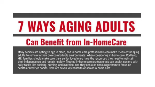7 Ways Aging Adults Can Benefit from In-Home Care