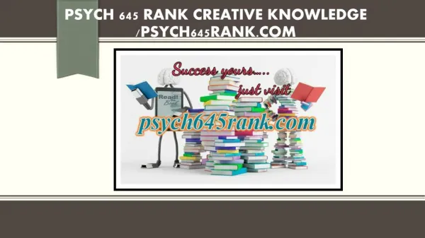 PSYCH 645 RANK creative knowledge /psych645rank.com