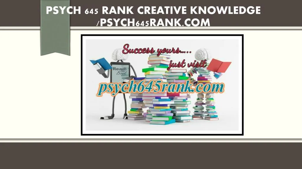 psych 645 rank creative knowledge psych645rank com