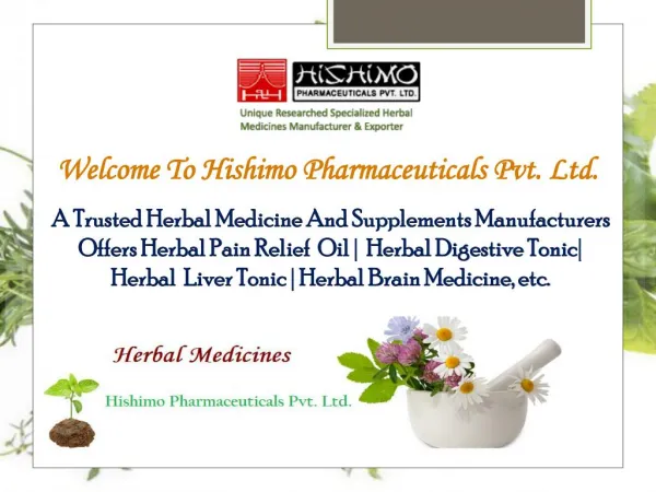 Herbal Medicines Manufacturers