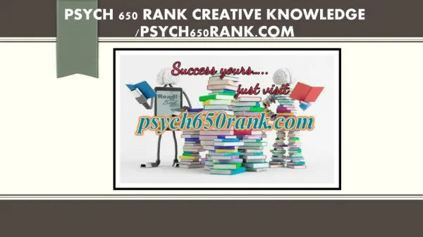 PSYCH 650 RANK creative knowledge /psych650rank.com