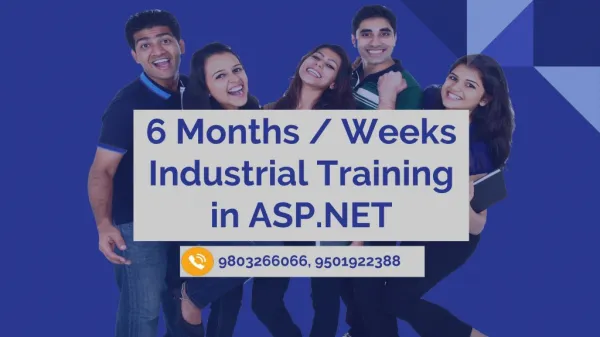 6 Months / Weeks Industrial Training in ASP.NET