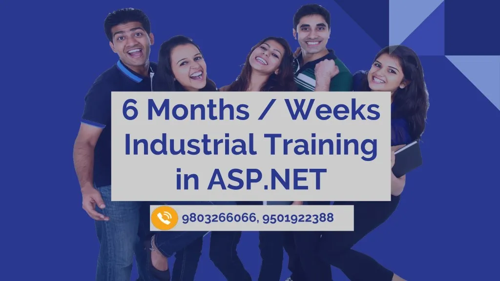 6 months weeks industrial training in asp net