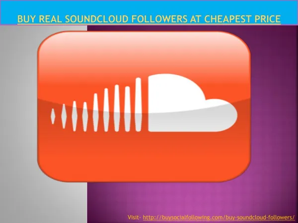 Buy Real Soundcloud Followers at Cheapest Price