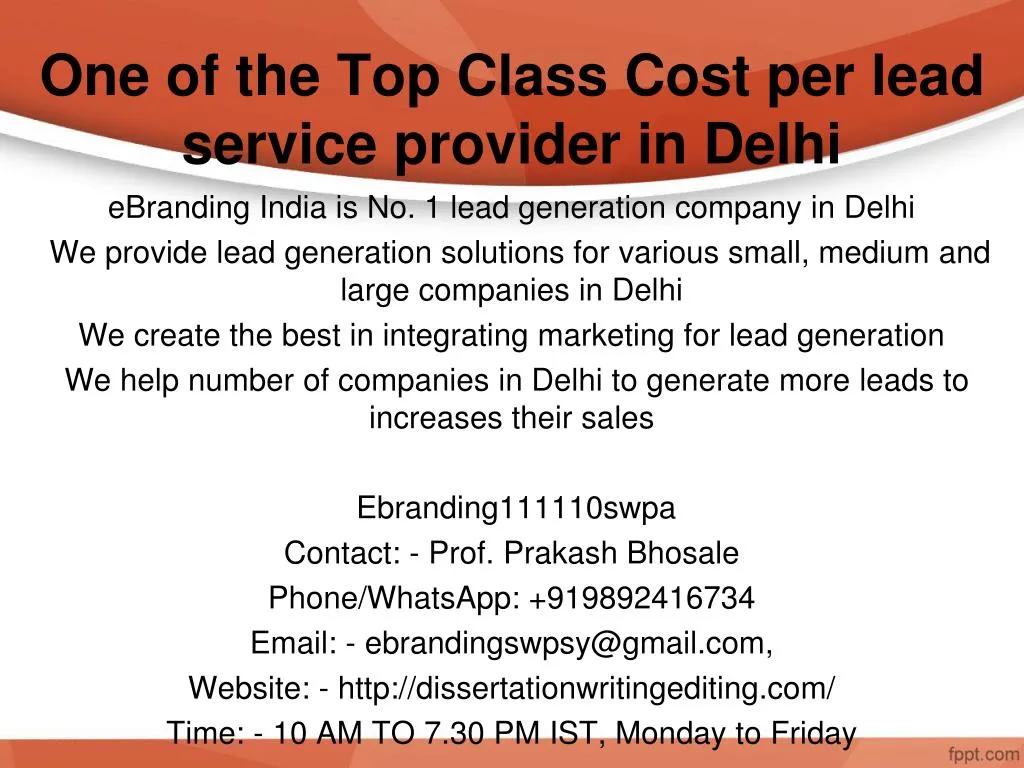 one of the top class cost per lead service provider in delhi