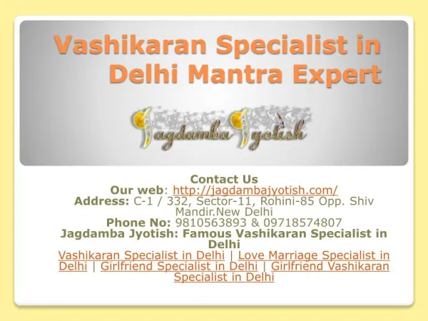 Vashikaran Specialist in Delhi Mantra Expert